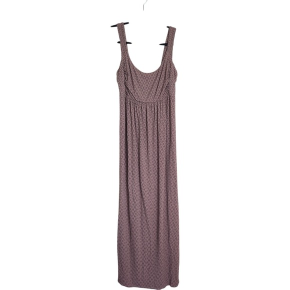 Fresh Produce Empire Waist Maxi Dress Small‎ Geometric Print USA Made Rayon - Picture 1 of 14